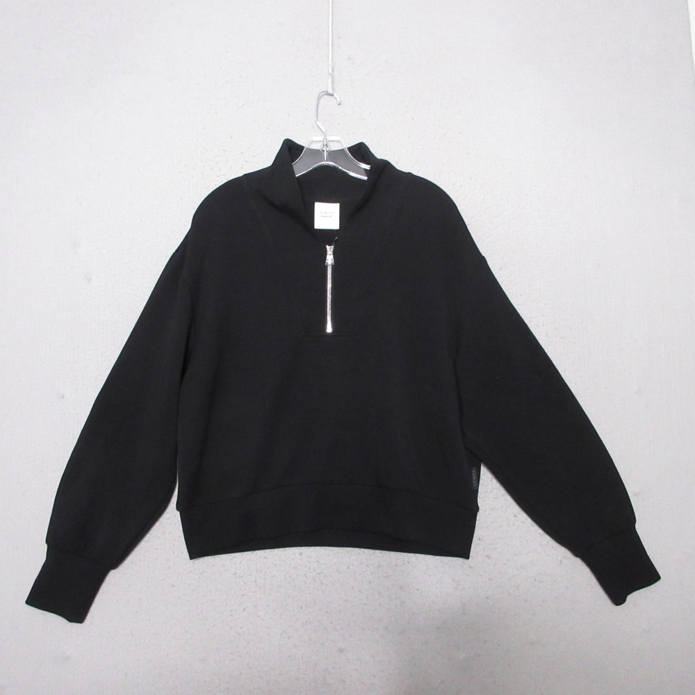 Varley Double Soft Davidson Sweat 1/4 Zip Pullover Sweatshirt Minimalist NWT